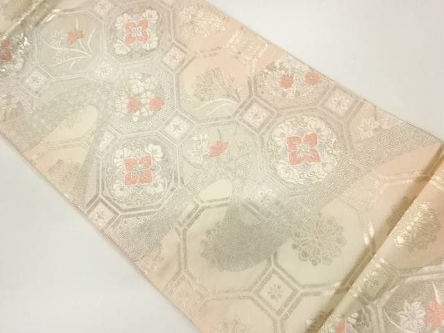 蜀江に花様織出し袋帯